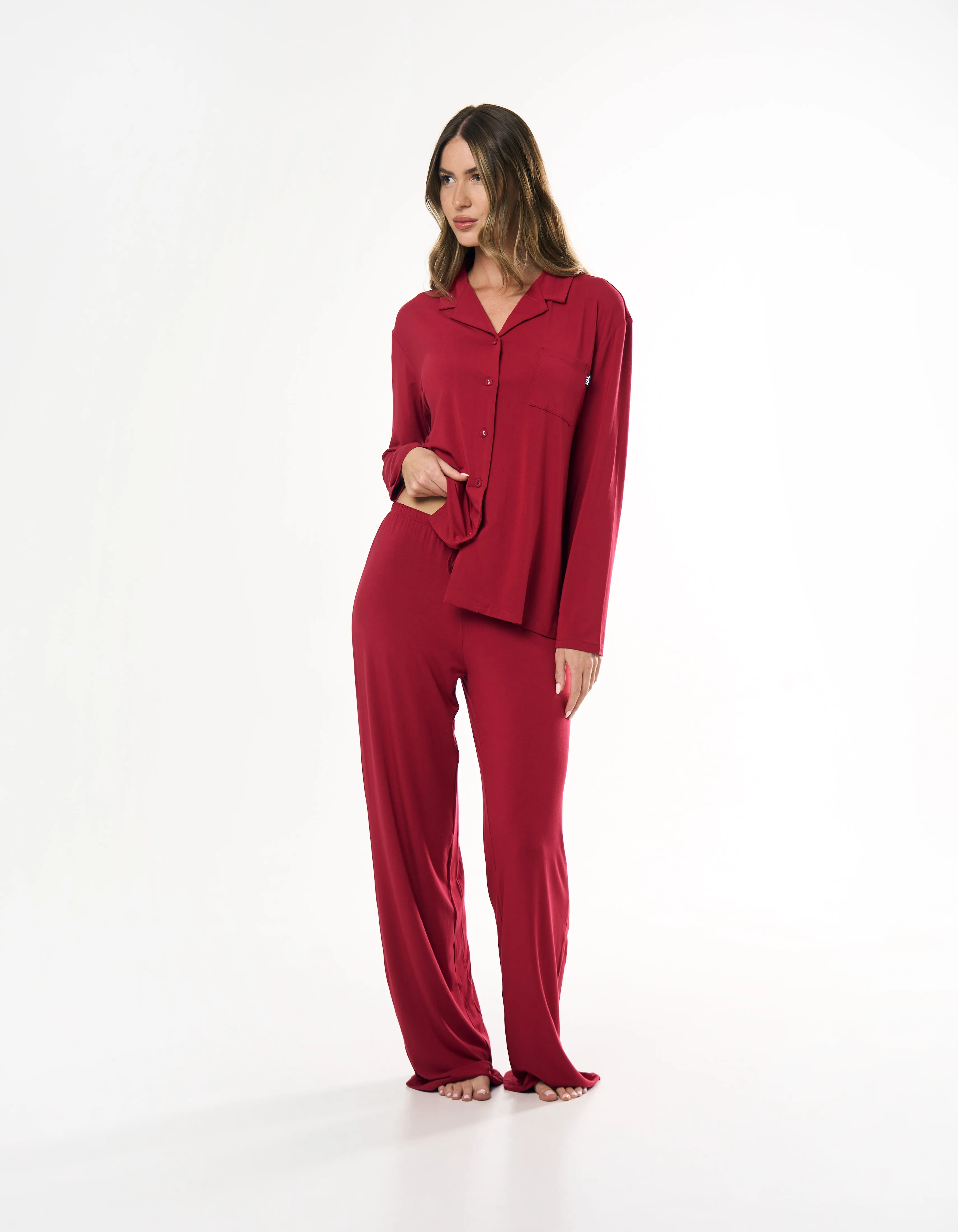 Sleep Long Sleeve Shirt - Cherry