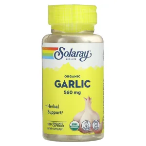 Solaray Garlic Bulb 600mg | Healthy Immune, Circulatory & Cardiovascular Systems Support | Vegan & Non-GMO | 100 VegCaps