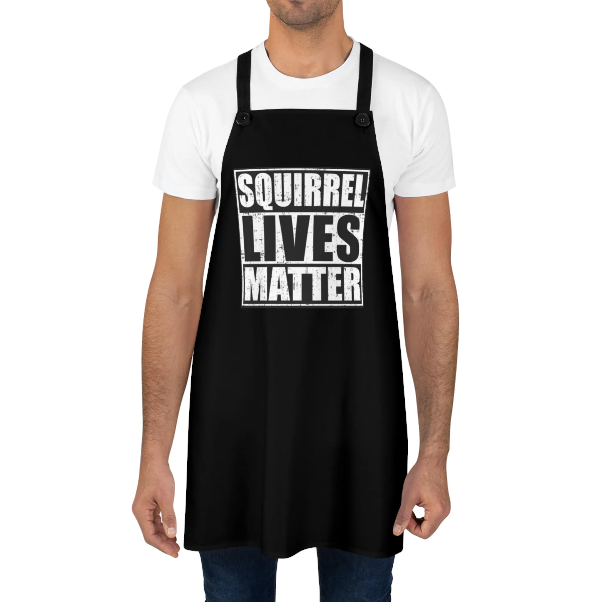 Squirrel Lives Matter Apron (Black)