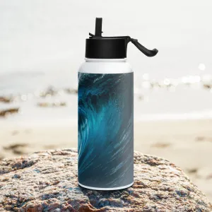 Stainless steel water bottle with a straw lid (Choose Your Design