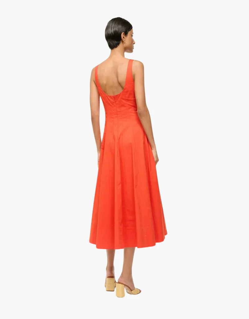 Staud Wells Dress in Cayenne