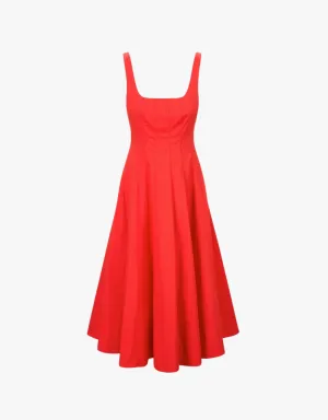 Staud Wells Dress in Cayenne