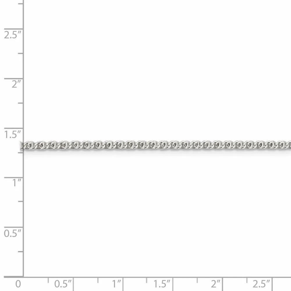 Sterling Silver 2mm Fancy Anchor Pendant Chain