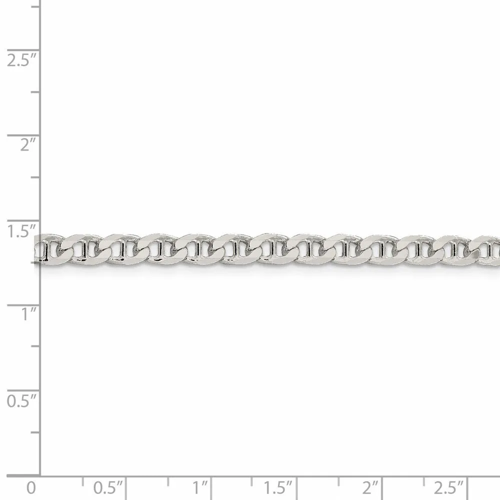 Sterling Silver 4.65mm Flat Cuban Anchor Chain