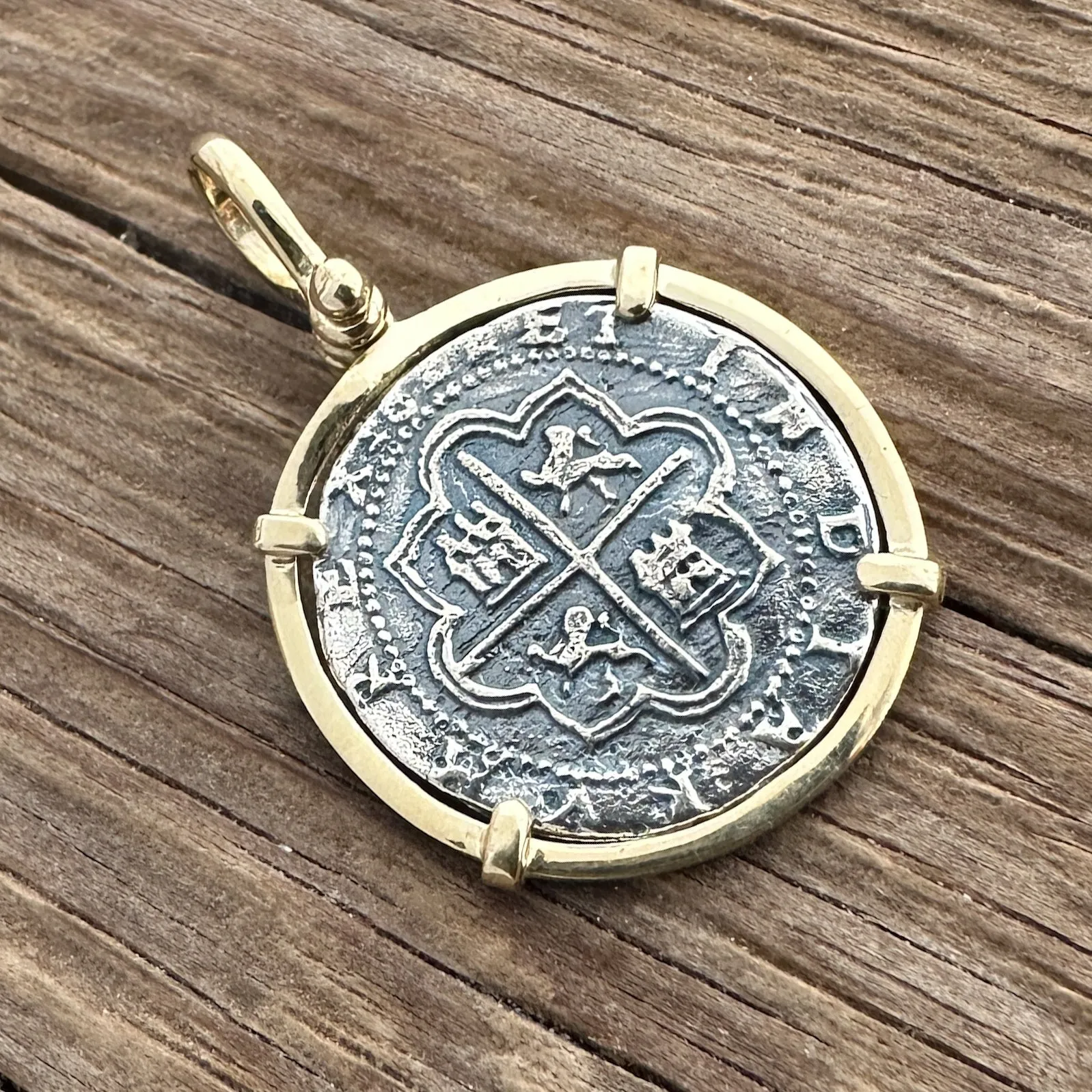 Tales of the ATOCHA - Atocha Re-creation Coin Pendant in 14K Gold Mount