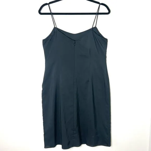 Teri Jon Slip Dress LBD Sleeveless 90s Style Black Sz 8