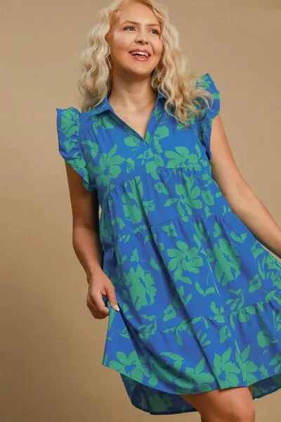 Umgee Azure Skies Tiered Dress