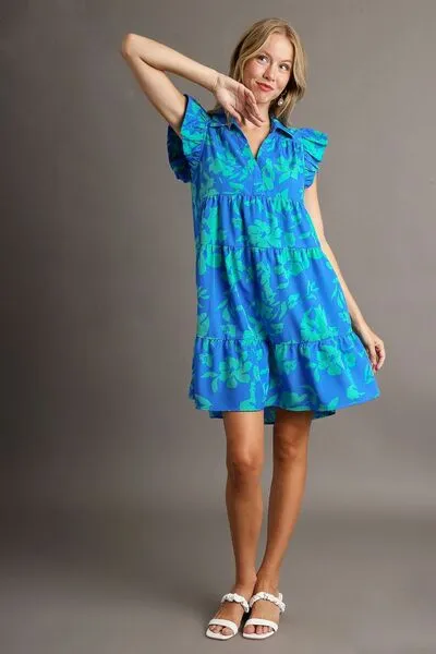 Umgee Azure Skies Tiered Dress