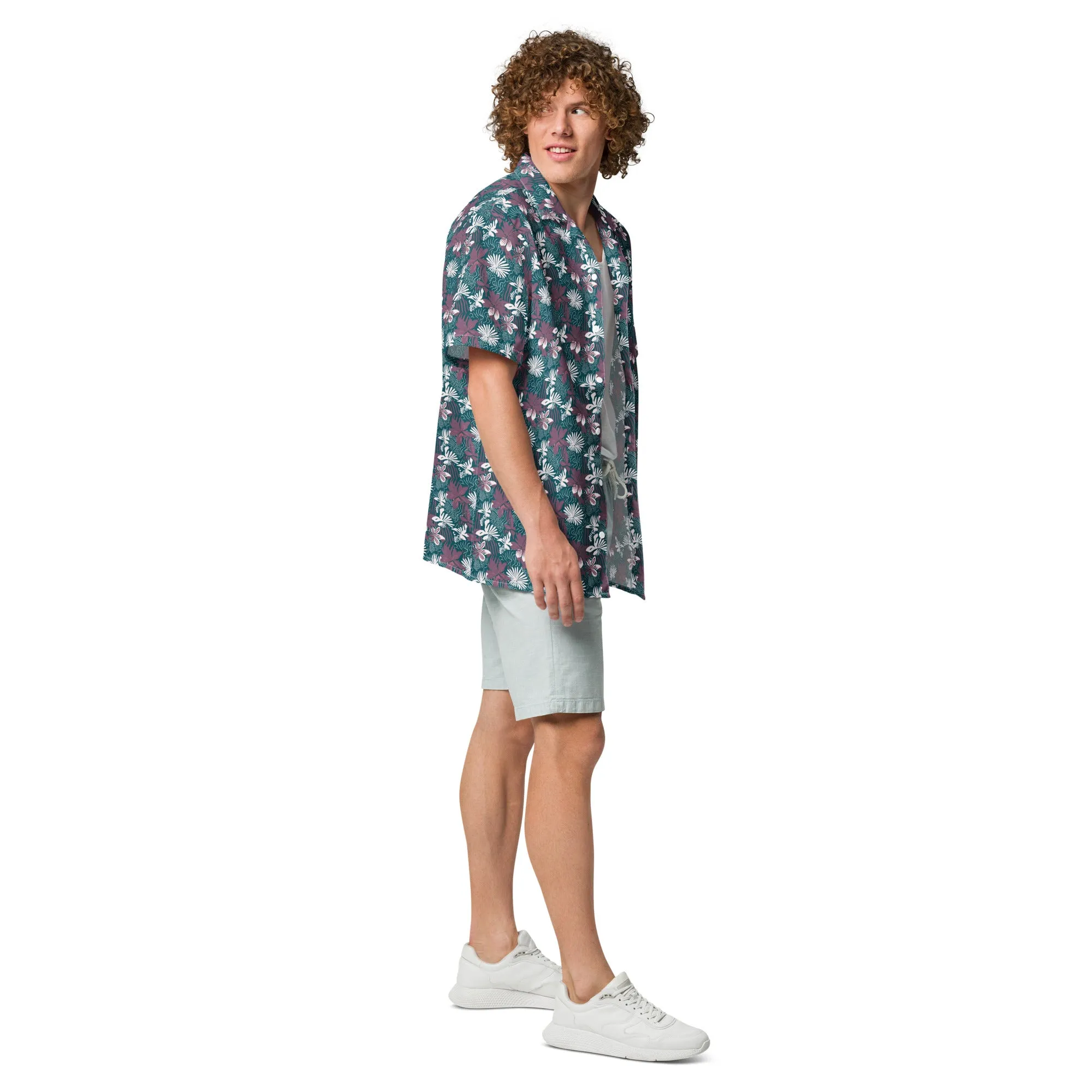 Unisex button shirt. Hawaii Print Shirt, From Small to 5X