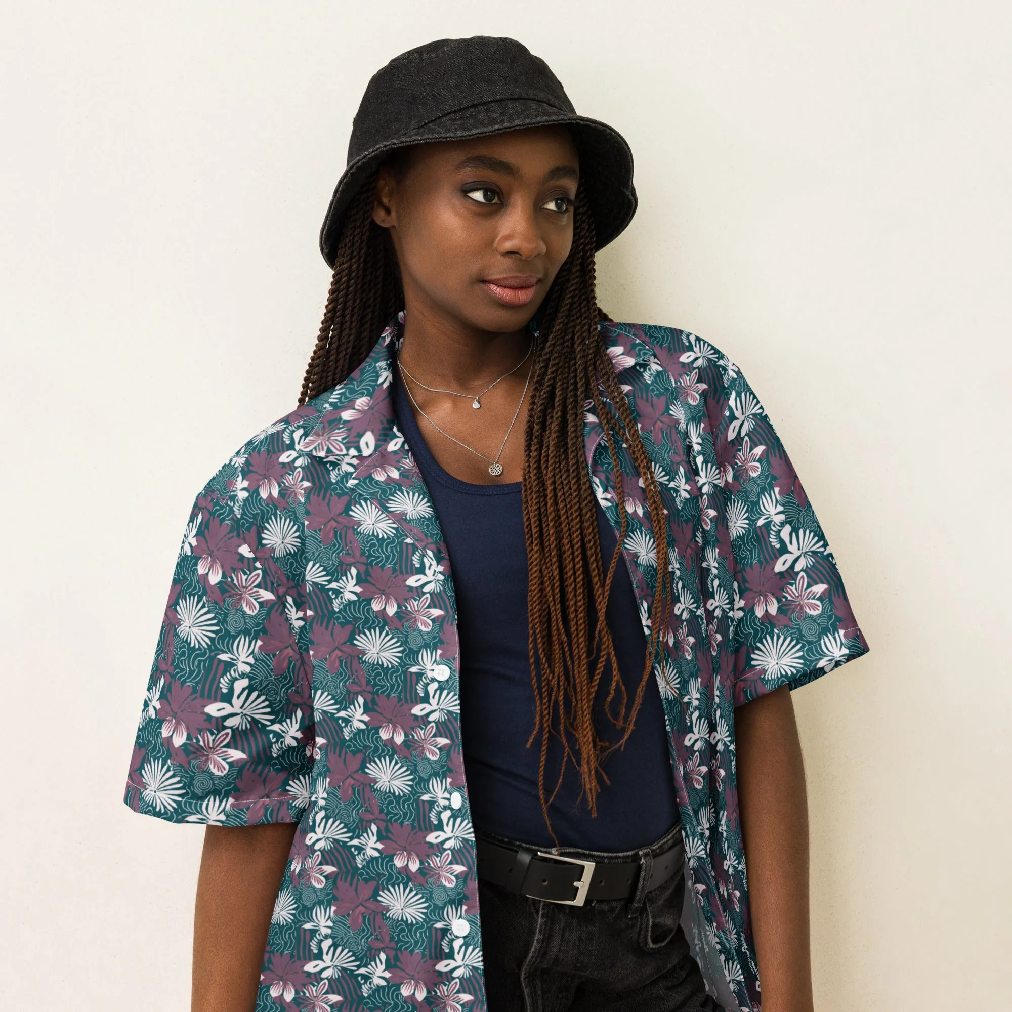 Unisex button shirt. Hawaii Print Shirt, From Small to 5X