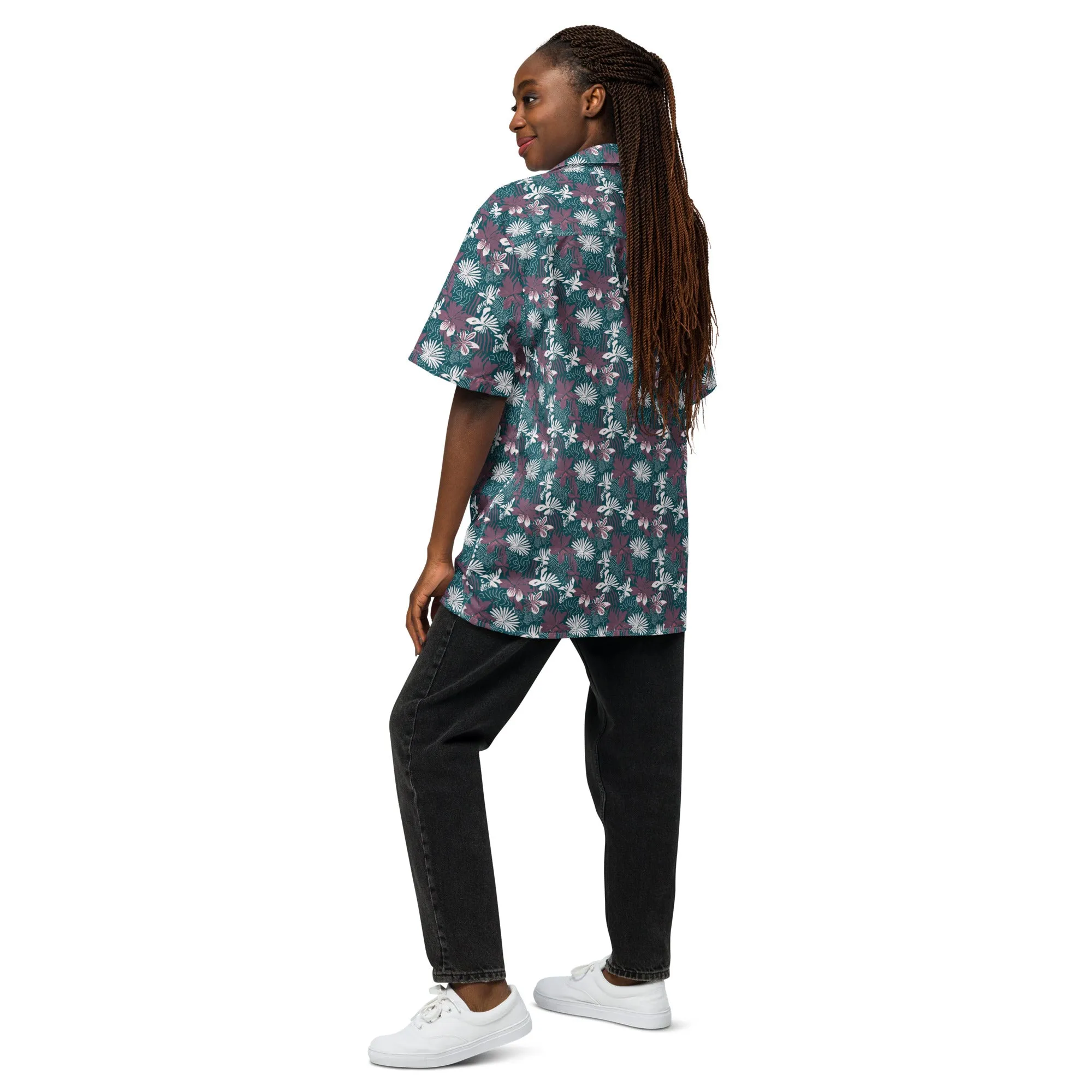 Unisex button shirt. Hawaii Print Shirt, From Small to 5X