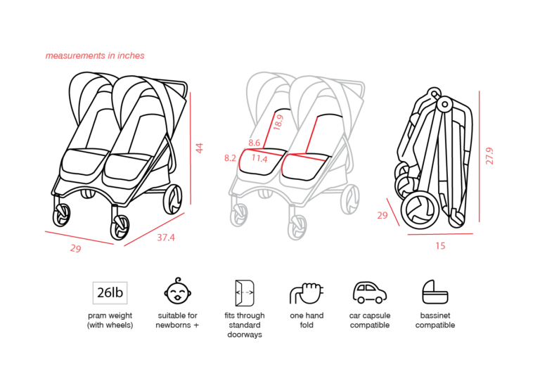 Valco Baby Trend Duo Double Stroller