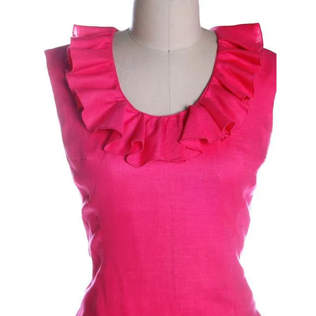 Vintage Dress Pink Linen 2 PC  Susan Thomas 1960s NOS 4
