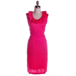 Vintage Dress Pink Linen 2 PC  Susan Thomas 1960s NOS 4