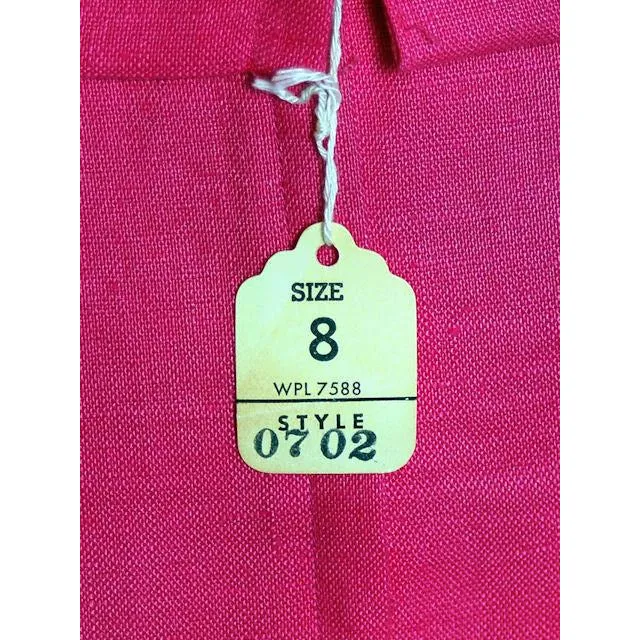 Vintage Dress Pink Linen 2 PC  Susan Thomas 1960s NOS 4