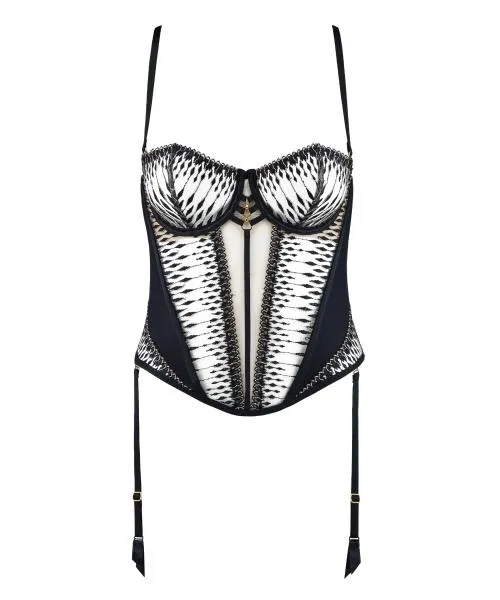 Voodoo Kiss Underwire Basque - Millenium Black -