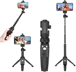 Wevon Selfie Stick Tripod, 40 inch Extendable Phone Tripod with Bluetooth Remote Compatible with iPhone 11 Pro Xs Max Xr X 8 7 Plus, Android, Samsung Galaxy S20 S10 S9 S8  Note 10 9 8, Huawei and More, Lightweight
