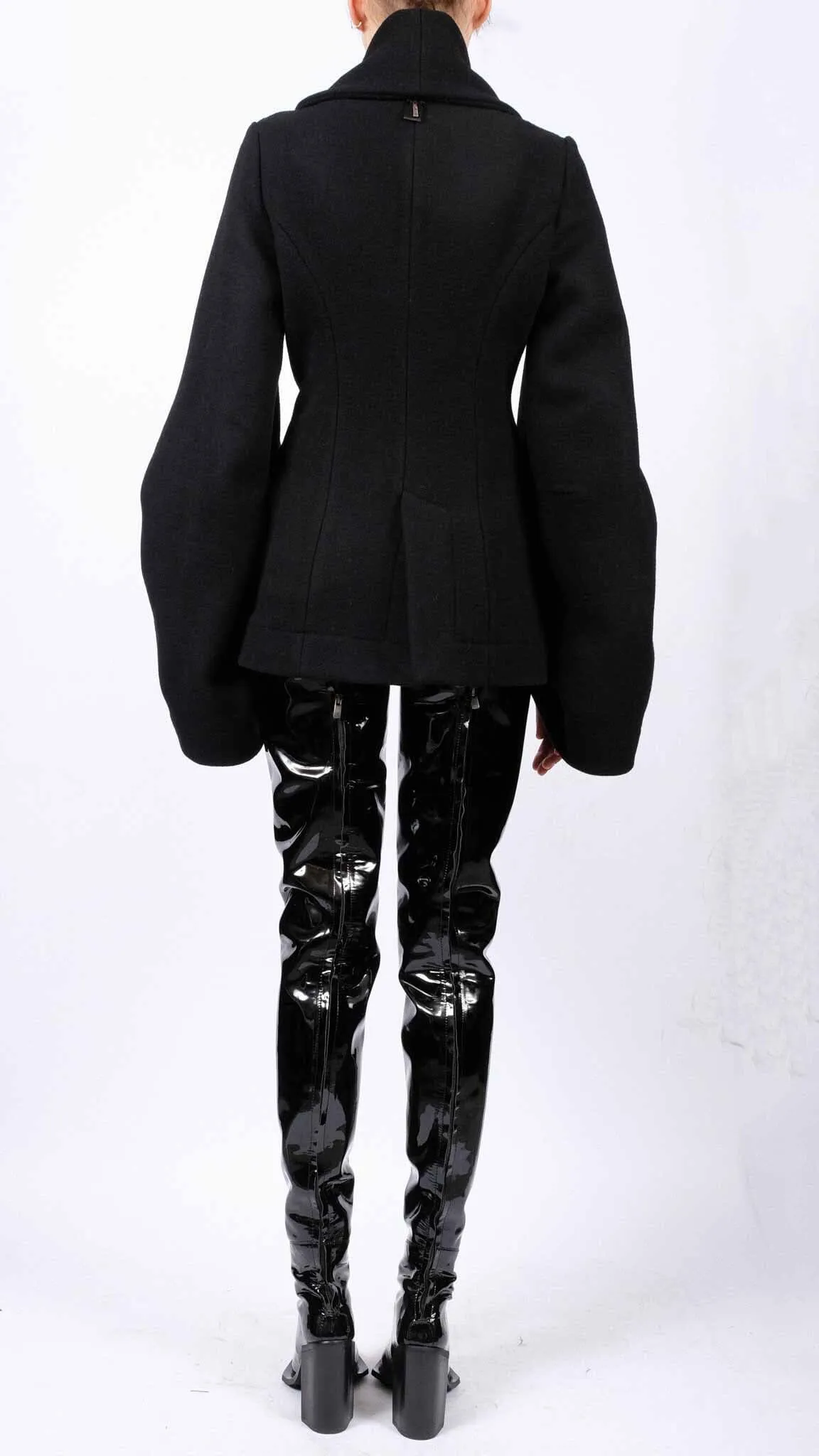 Wool Coat with Sleeve Detail
