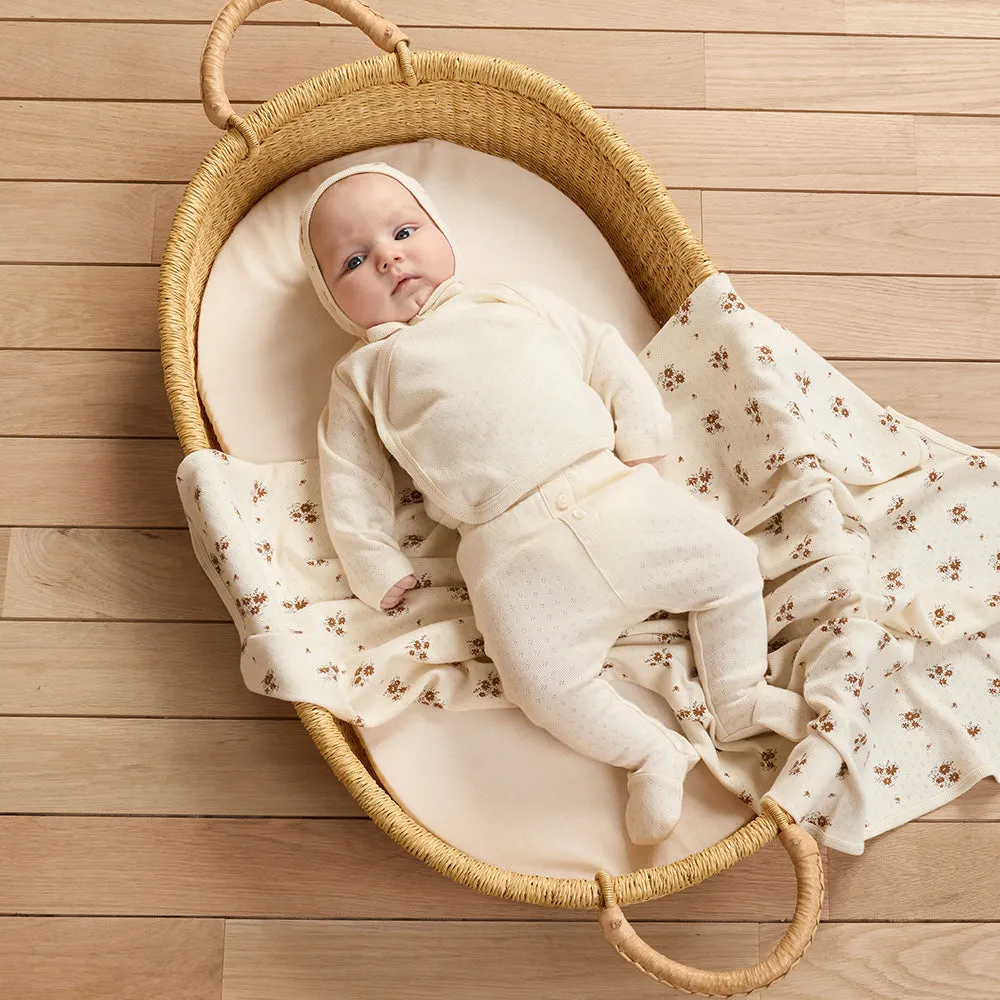 Wrap Top   Footed Pant Set | Ivory